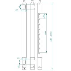 Euromet 700-1100 mm forlenger for Arakno, hvit